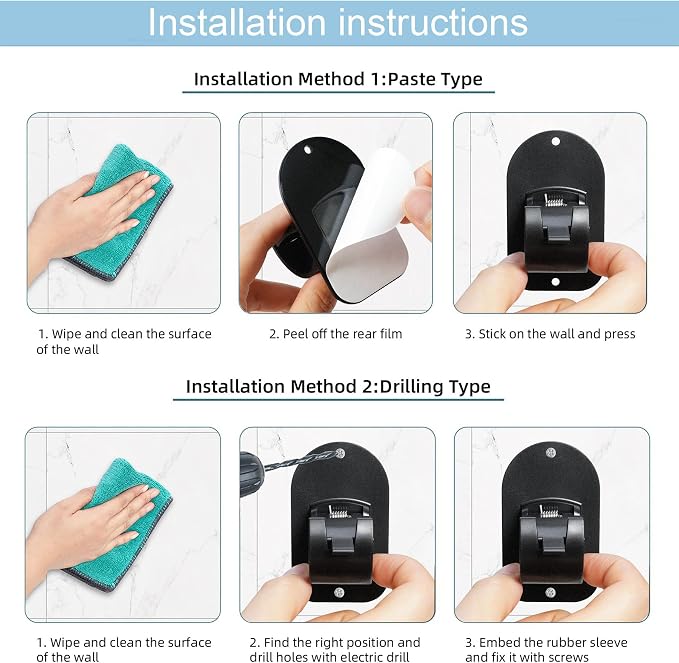 No Drill Curtain Rod Holder Hangers - Image 6