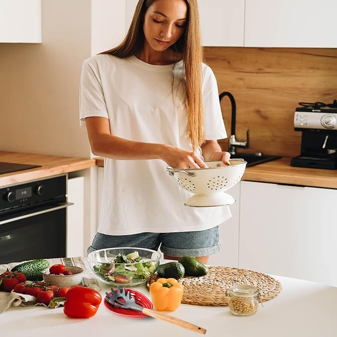 Hasense Spoon Rest for Stove Top, Large Ceramic Cooking Spoon Holder for Kitchen Counter, Porcelain Spatula Rest for Kitchen Utensils, Ladle and Tong, Home and Coffee Bar Decor, Red