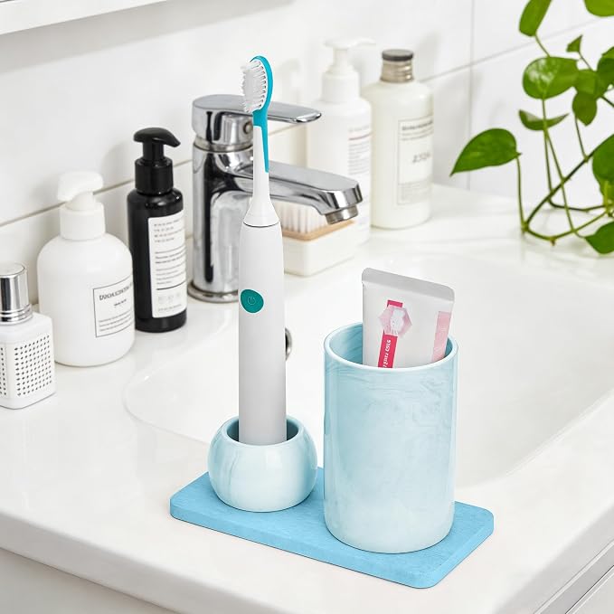 Ceramic Toothbrush Holder & Toothbrush Cup - Image 6