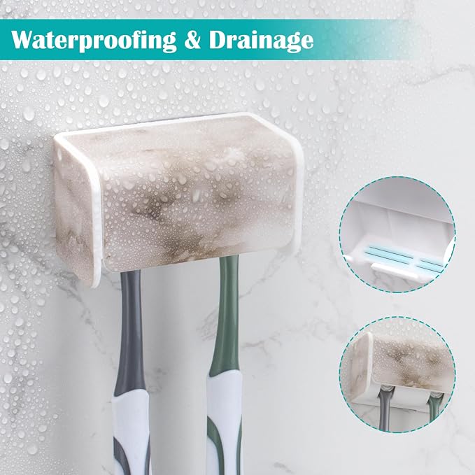 2 PCS Toothbrush Holders Wall Mounted - Image 3