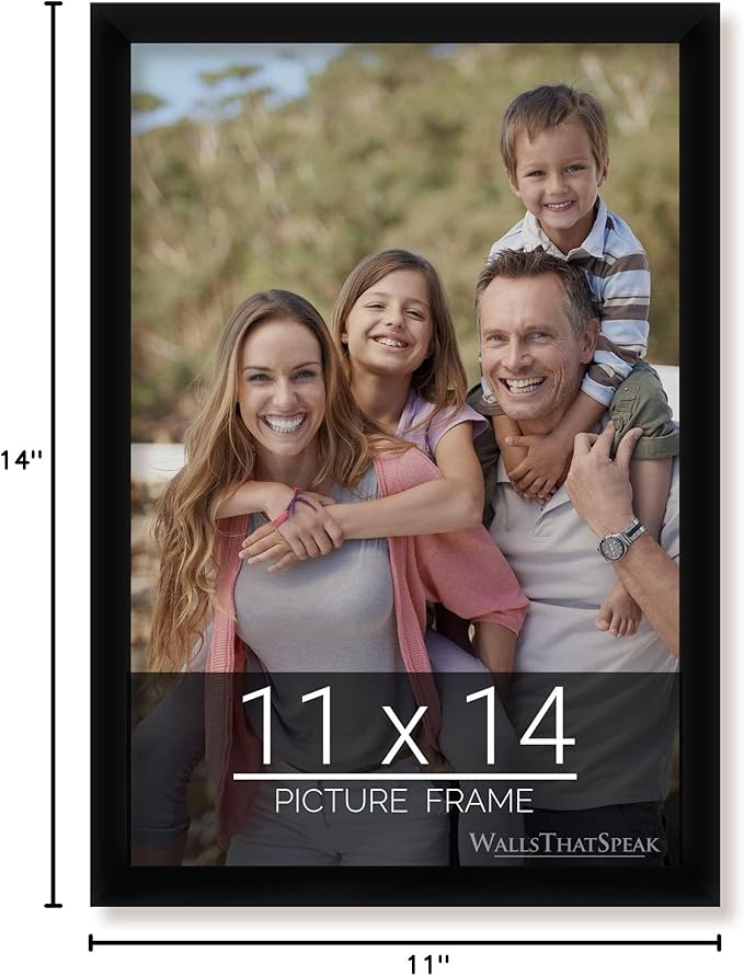 wallsthatspeak 11x14 Black Picture Frame for Puzzles Posters Photos or Artwork
