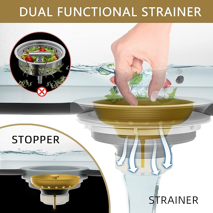 Kitchen Sink Drain Gold Sink Drain Strainer - Image 7