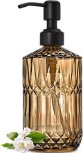 JASAI 18Oz Amber Glass Soap Dispenser by JASAIHOME