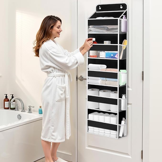 Over The Door Organizer Storage Large Capacity Hanging Bedroom Storage | 5 - Image 5