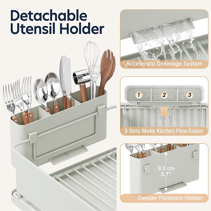 KINGRACK Dish Drying Rack for Kitchen Counter, Dish Drainer - Image 8