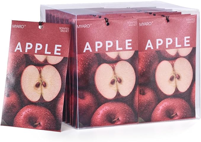 MYARO 20Pcs Red Apple Scented Sachets, Closet Deodorizer Car Air Freshener by MYARO