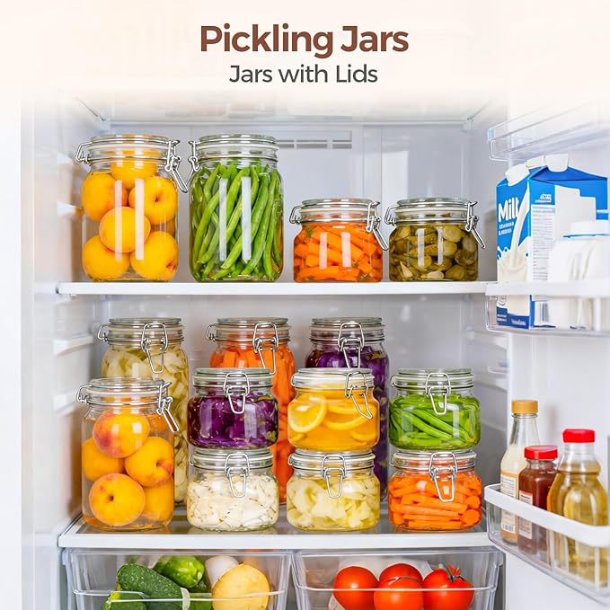 ComSaf Square Glass Food Jars 17 oz 6 Pack - Image 5