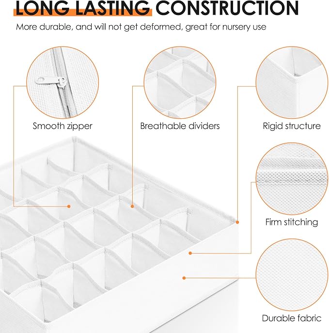 Drawer Organizer Clothes, 16 Pack Dresser Organizer Bins - Image 4