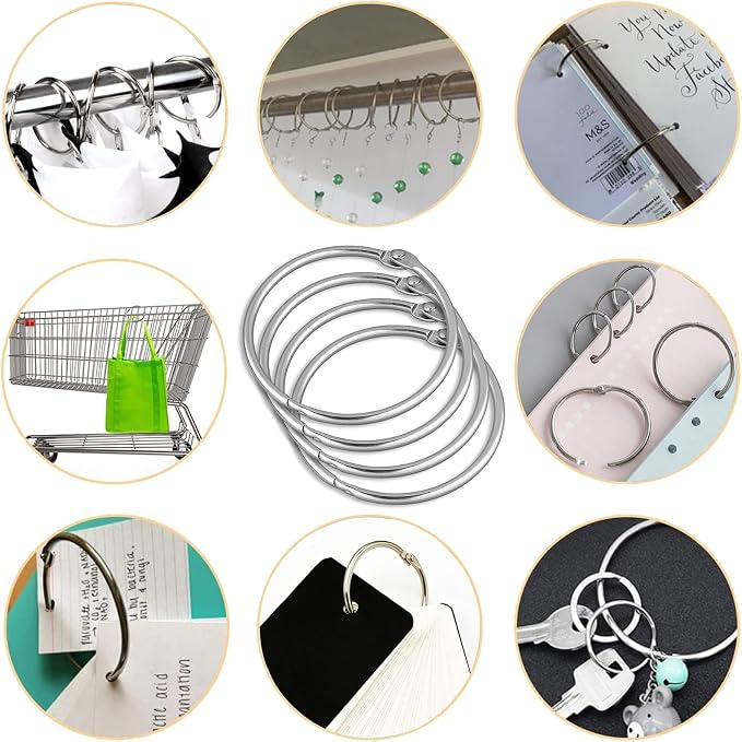 24 Pack Shower Curtain Rings, Rustproof Decorative Shower Curtain Hooks Metal - Image 5