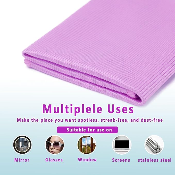 6 Pcs Glass Cleaning Cloth for Window Eyeglass Mirrors Stainless Steel - Image 4