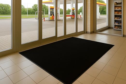 Guardian 74060835 Silver Series Indoor Walk-Off Floor Mat, Black, 6ft x 8ft, Vinyl/Polypropylene,