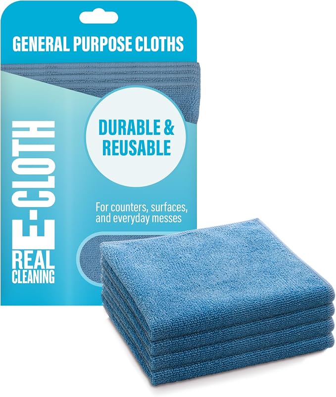 E-Cloth General Purpose Cleaning Cloth Kit, Reusable Cleaning Towel, 4 Pack by E-Cloth