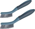 2 Pack Grout Scrub Brush with Stiff Bristles | Small Cleaning Brush by PHYEX