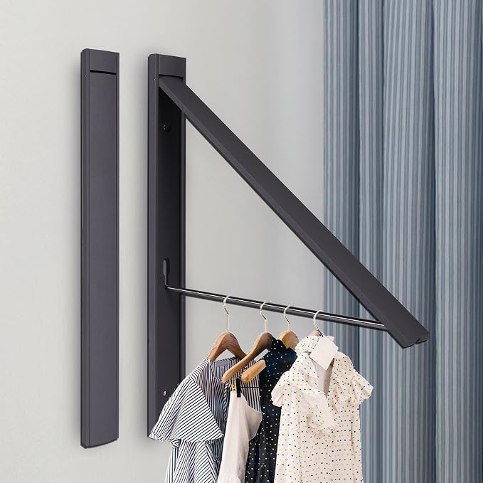 Ithywat Retractable Clothes Drying Rack, Space Saver Wall Mounted Folding Hanger - Image 2
