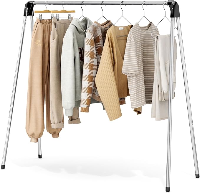 TOOLF 55" Stainless Steel Collapsible Clothes Drying Rack | Foldable Drying by TOOLF