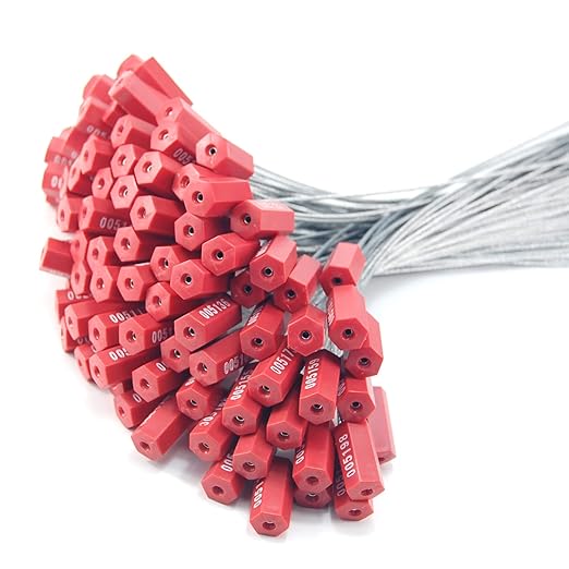 1000 Security Cable Seals Numbered Steel Wire Cable Tags Tamper Proof Wire Seals