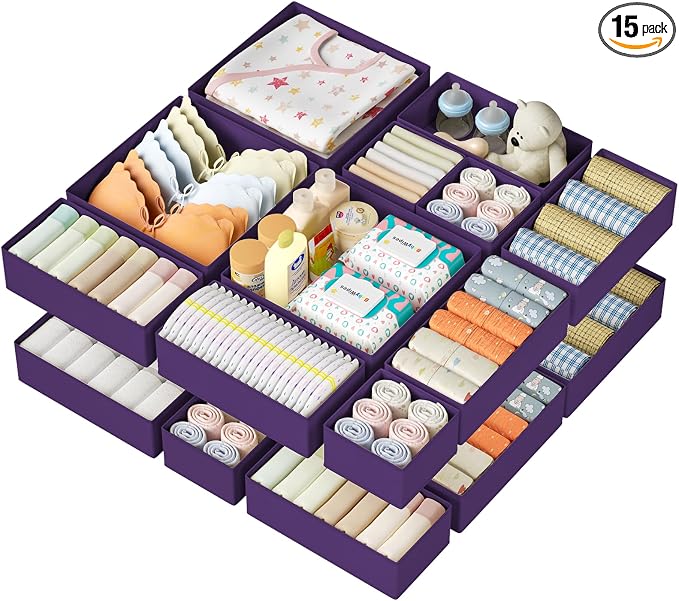 DIMJ Drawer Organizer Clothes 15 Pack by DiMJ