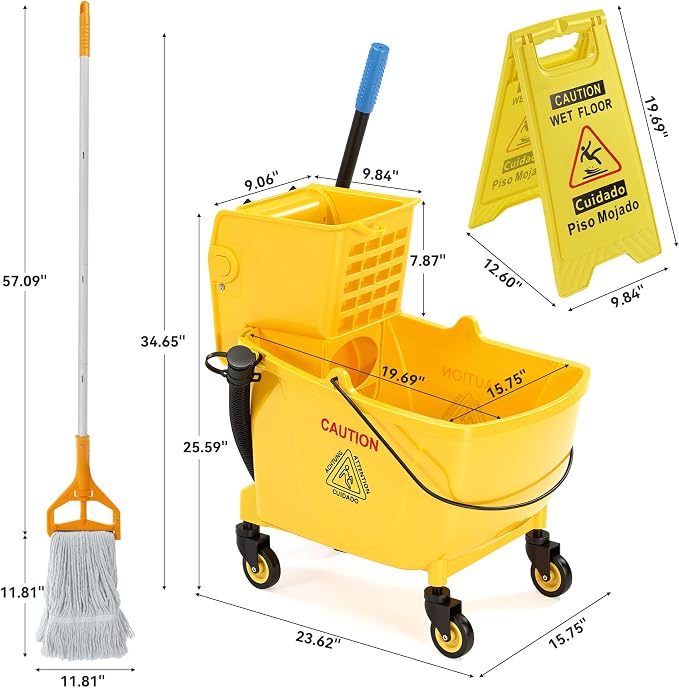 38 Qt Commercial Mop Bucket - Image 5