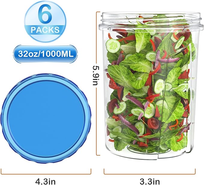 HOMETALL Food Storage Freezer Containers | Clear bottom - Image 2
