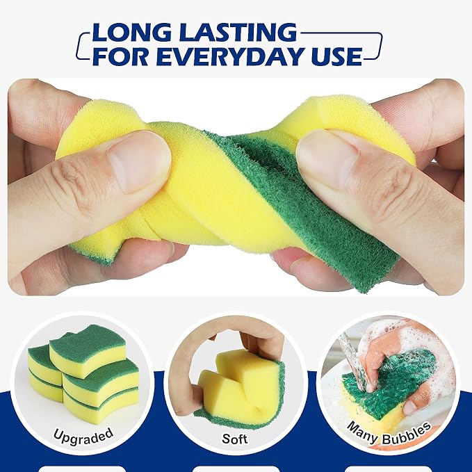 Kitchen Cleaning Sponges, 48 Pack Eco Non-Scratch - Image 3