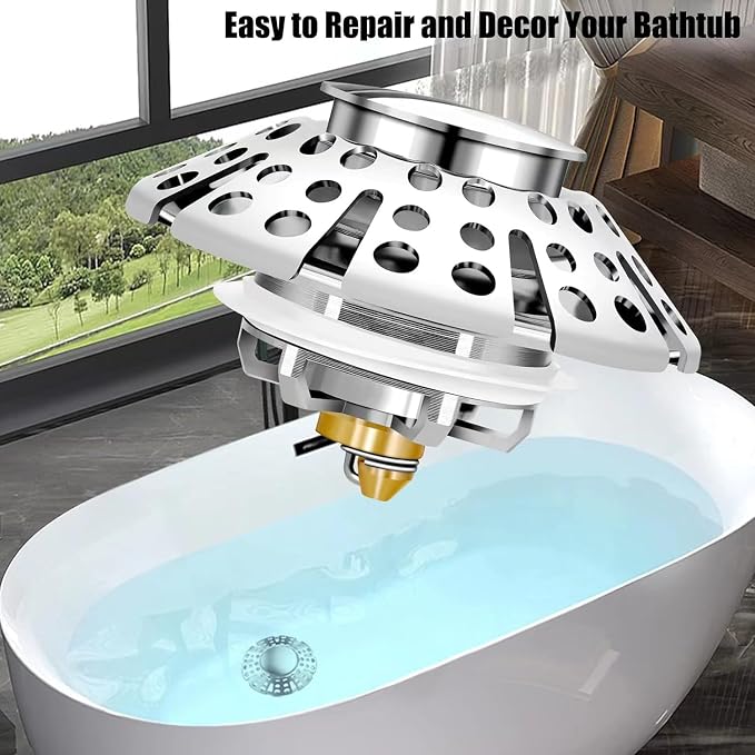 Anlige Bathtub Drain Stopper, Pop Up Tub Stopper - Image 6