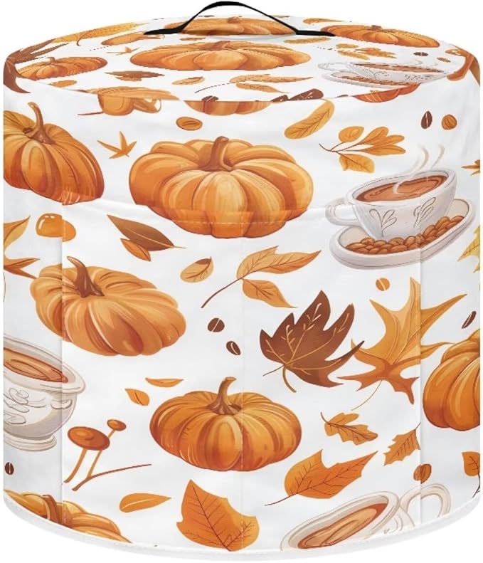 Pumpkin Pressure Cooker Cover Instant Pot Accessories Instant Pot Kitchen Appliance Dust Cover with Pockets for Rice Cooker Air Fryer Slow Cooker Dust Covers for Kitchen Size S