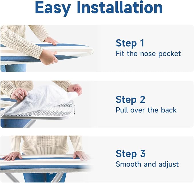 Whitmor Ironing Board Cover and Thick Fiber Pad, Fits 15 x 54 in - Image 5
