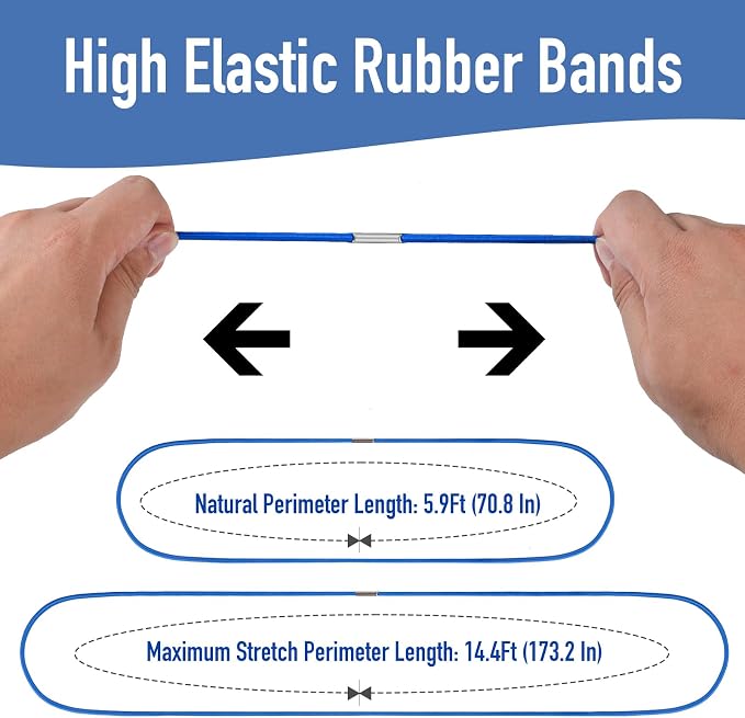 Large Rubber Bands Set of 3, Fits 55, 96 Gallon Trash Cans, Trash Can Bands - Image 2