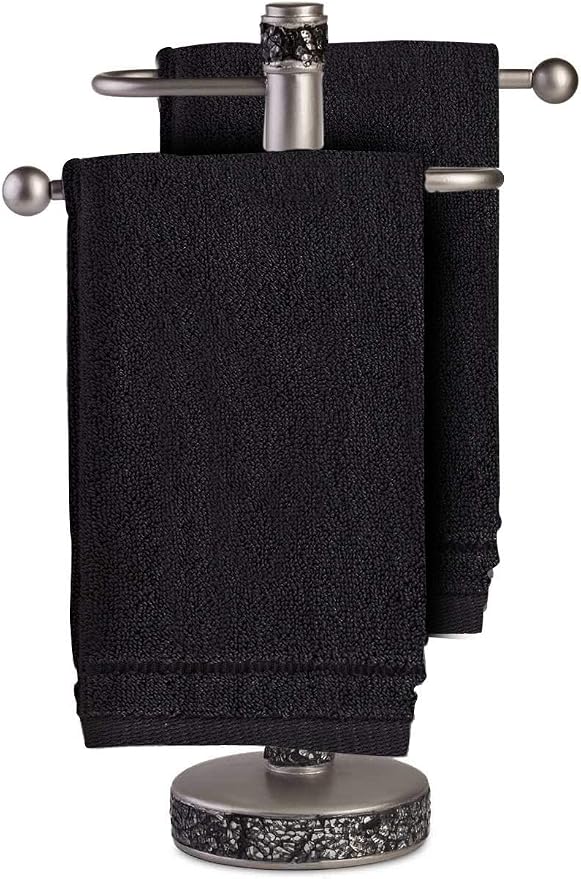 Creative Scents Cotton Fingertip Towels Set Black - Image 7
