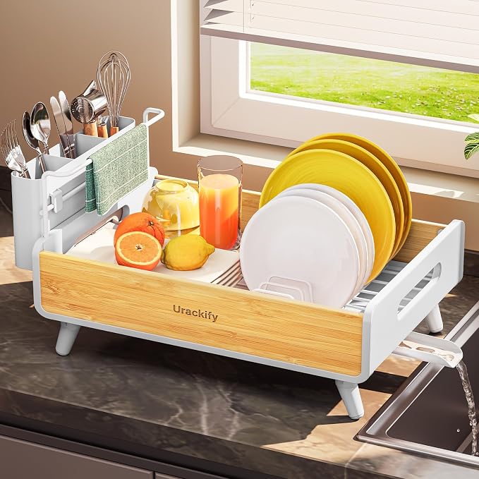Urackify Bamoboo Dish Drying Rack - Image 9