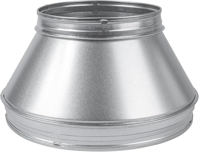 12.5" to 8" Inch Round Duct Reducer - Galvanized Steel Pipe Increaser - Coupling for Round Duct Ventilation Systems - Heating & Cooling, HVAC