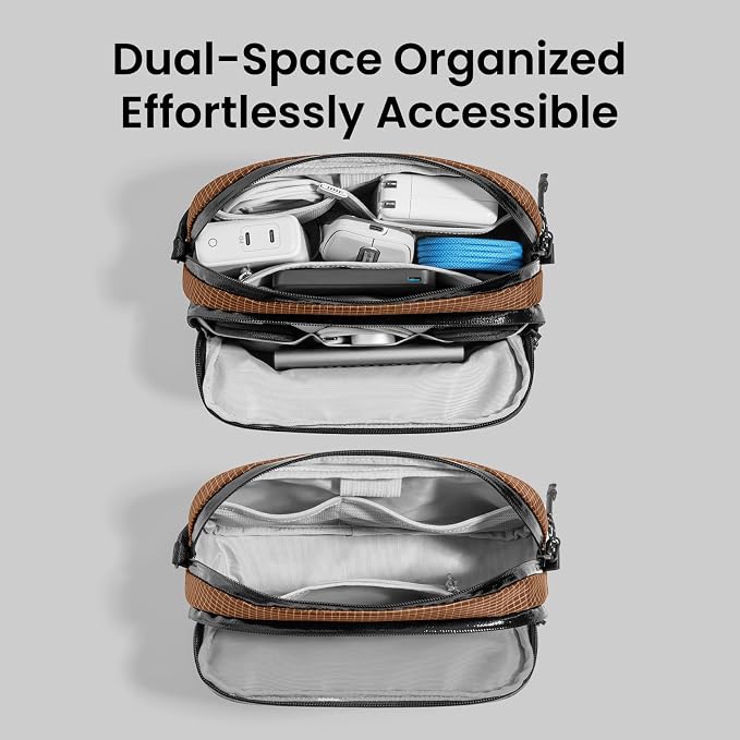 tomtoc Electronic Organizer Travel Case Performance, Dual Compartment Bag | - Image 5