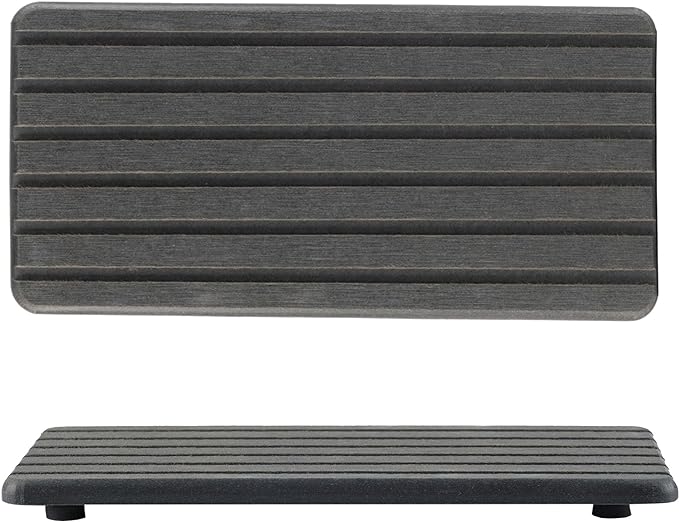 2 PCS Water Absorbent diatomite Coasters, 8.3" x 4" Water Absorbing Stone Tray for Sink, Stone Drying mat for Kitchen Counter, Stone soap Tray Used for Hand Soaps & toiletries & Plants