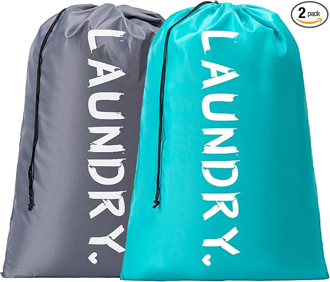 2 Pack Travel Laundry Bag, Extra Large Dirty Clothes Organizer by Unknown