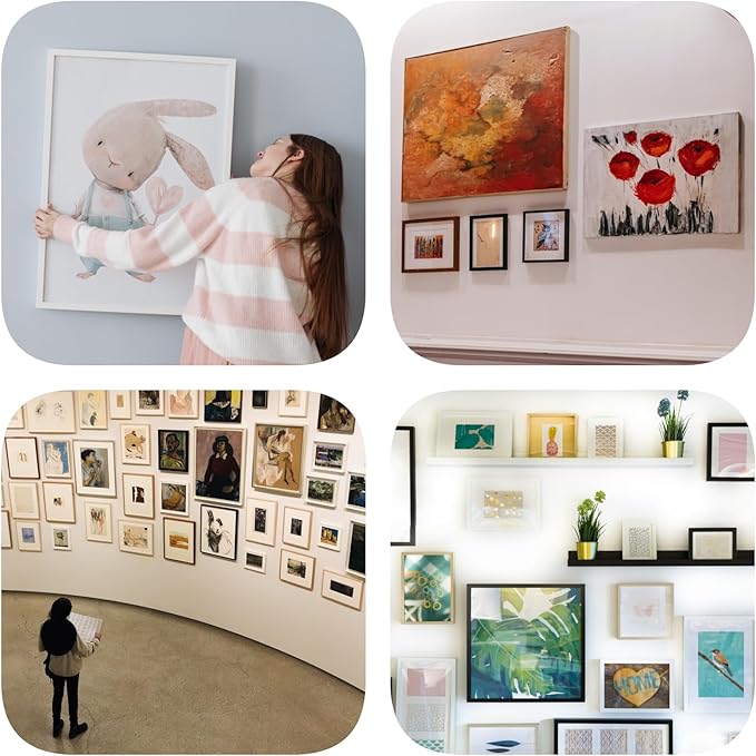 251Pcs Picture Hanging Kit, Include 50 Sawtooth Picture Hangers, 50 D Rings, 150 Screws and Bubble Level, Heavy Duty Picture Frame Hanging Hardware for Wall Artworks Frame Canvas Mounting