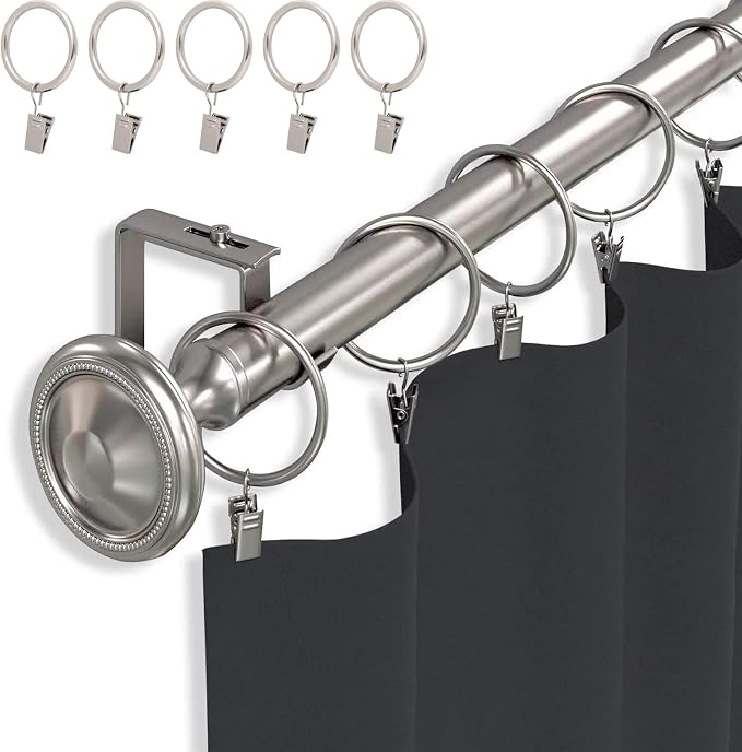 44 Pack Curtain Rings with Clips, Window Clip Rings Curtain Hooks Hangers Clip - Image 3