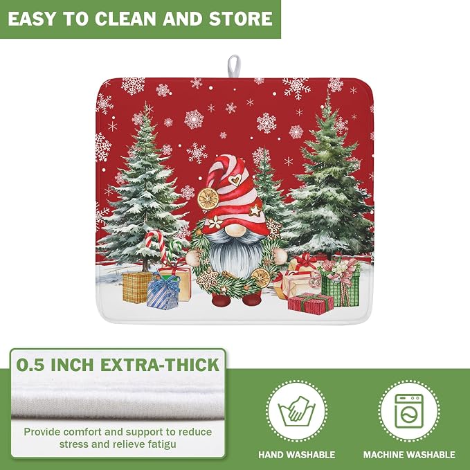 Kawani Christmas Gnome Dish Drying Mats - Image 5