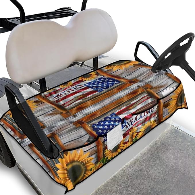 Golf Cart Seat Cushion Cover with Breathable Microfiber Fabric and Secure Fit for Long Outdoor Rides