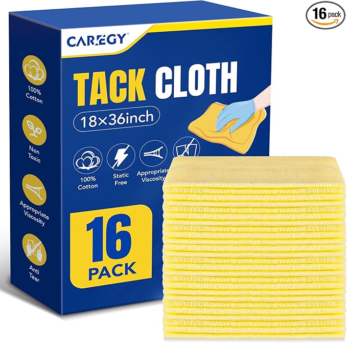 CAREGY 16Pcs Tack Cloth for Removing Dust from Woodworking | Sanding Particles by CAREGY