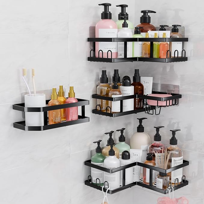 Youvip Shower Caddy Corner No Drilling-Adhesive, Shower Shelves-Rustproof - Image 8