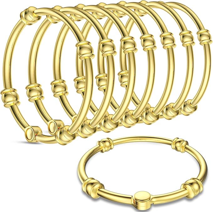 Gold Shower Curtain Hooks, Rust Proof Metal Decorative Shower Rings by DABIDYOU