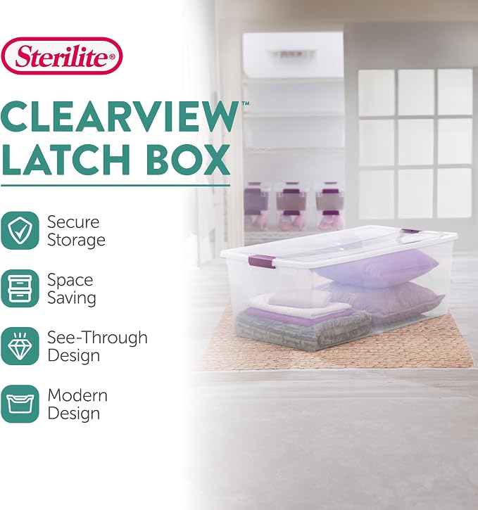 Sterilite Clearview Latch Boxes, Storage Bins - Image 5