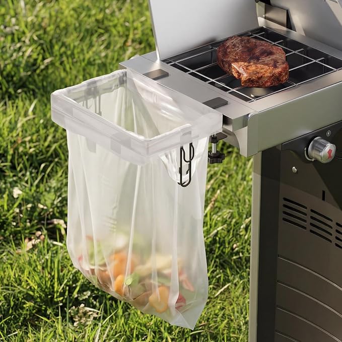 Grill & Griddle Hanging Trash Bag Holder, 13 Gallon Metal Camping Garbage Bag - Image 2