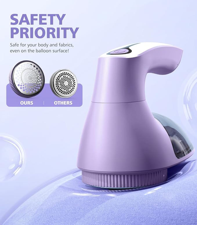 POPCHOSE Fabric Lint Shaver, 6-Leaf Blades & 2 Speed, Rechargeable | Lint - Image 5