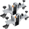 2PCS Door Installation Tool Kit,Heavy Duty Door Lifter Dolly for 1-3/8" to 2-1/2" Pre-Hung, Slab, Front Doors,Steel Door Dolly Installation Tools for Commercial & Residential Use