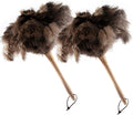 THARAHT 2PCS Ostrich Feather Duster 16 Inch Fluffy Natural by THARAHT