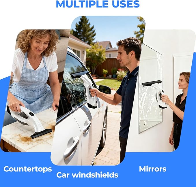 Window Vacuum Squeegee Cordless, Electric Window Cleaner Squeegee - Image 3
