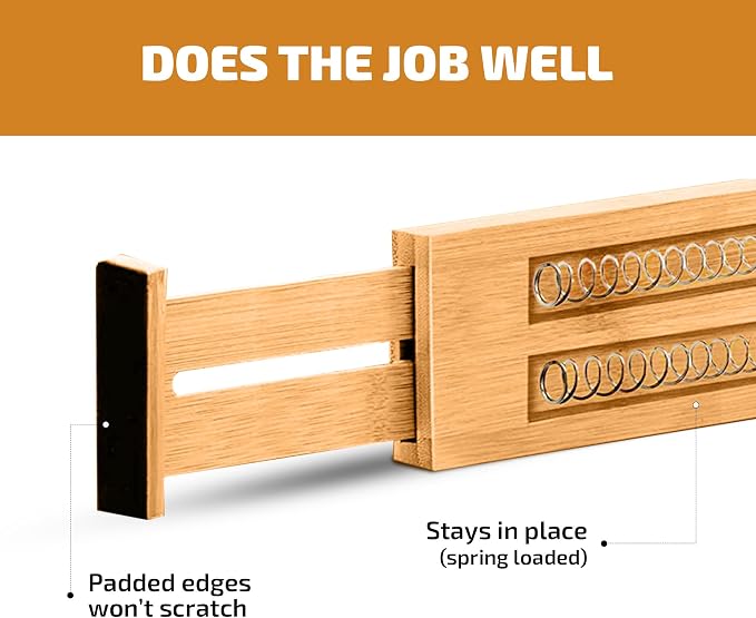4-Pack Bamboo Drawer Dividers - Image 7