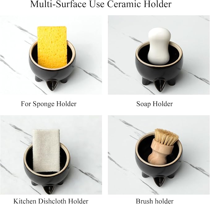 Ceramic Sponge Holder with Drainage - Image 6