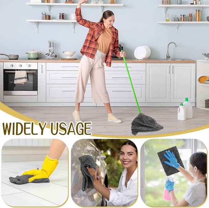 4 Pcs Extra Large Microfiber Cleaning Cloth, Lint and Streak Free - Image 7